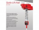 Quick Lift Rail, aide à la manutention, manipulateur industriel, Préhenseurs, équilibreur électrique, QLR 125i, QLR 200 et QLR 300i